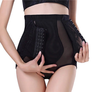 Cinta Calcinha Modeladora Aperta Barriga Alta Compressão Flores Preta