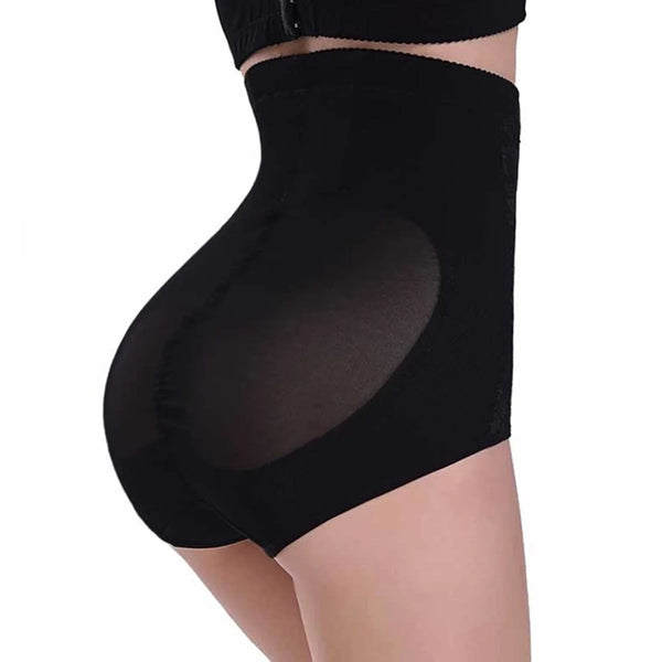 Cinta Calcinha Modeladora Aperta Barriga Alta Compressão Flores Preta