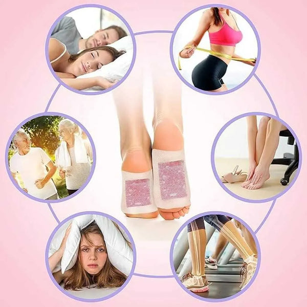 Kit 10 Adesivos Eliminador de Toxinas Detox Natural P/ Pes - Saude