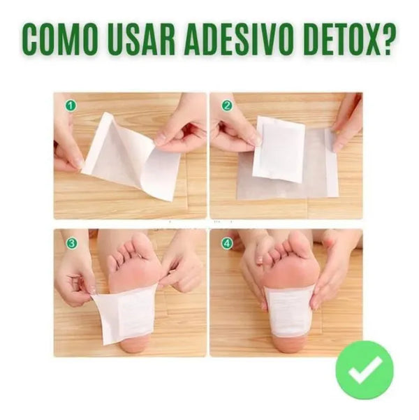 Kit 10 Adesivos Eliminador de Toxinas Detox Natural P/ Pes - Saude